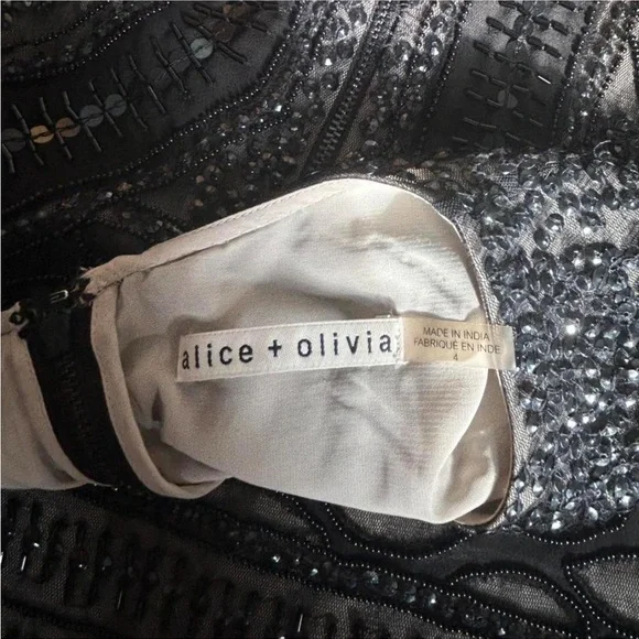 Alice + Olivia Black Embellished Blouse - Picture 2 of 4